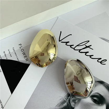 Geometric Glossy Metal Hairgrips – Elegant Gold & Silver Barrettes