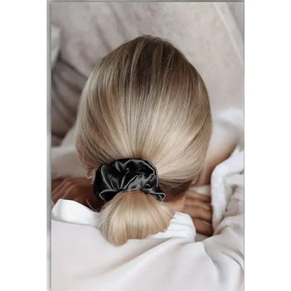 Elegant Large Scrunchie Set – 5pcs Solid Color Hair Ties