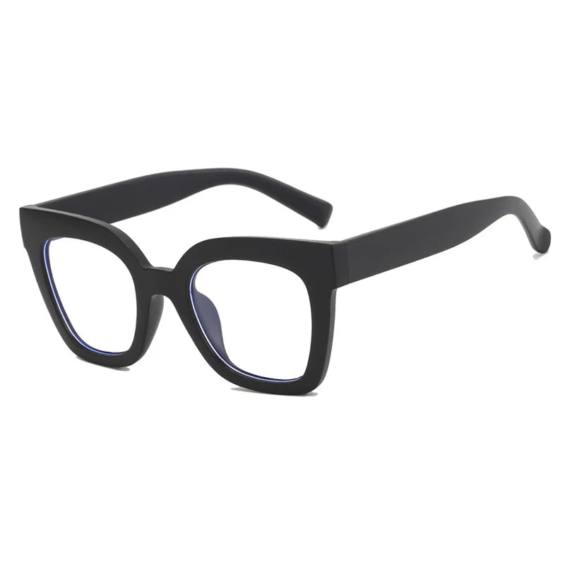 Brown Square Cat Eye Blue Light Glasses – Chic & Protective