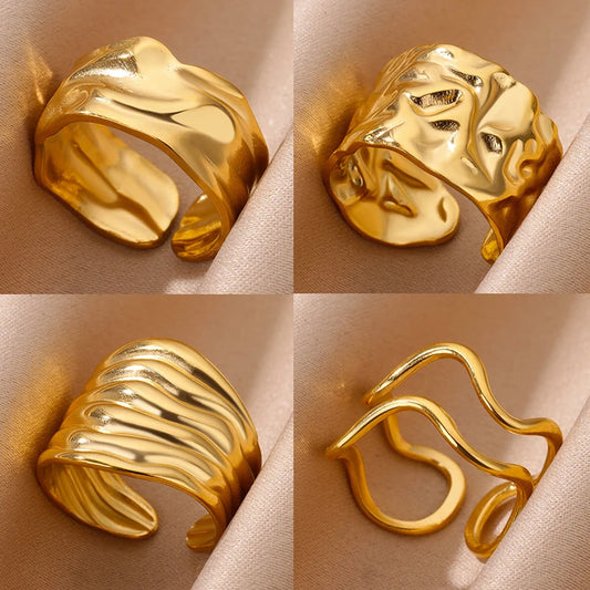 Irregular Geometric Chunky Ring – Bold & Modern Design