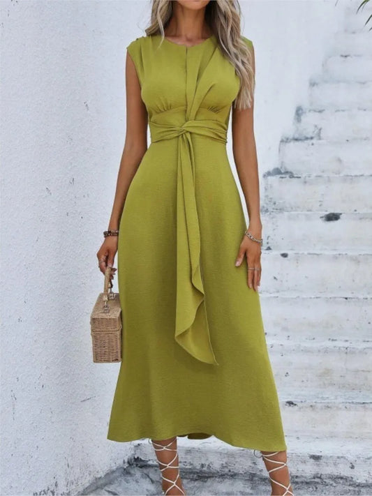 Solid Color Sleeveless Beach Dress – Chic & Sleek