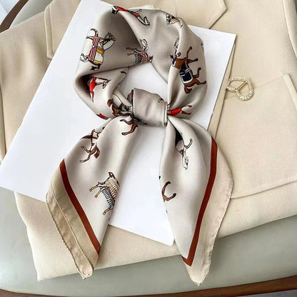 Luxury Silk Square Scarf – 70cm Satin Bandana & Hijab