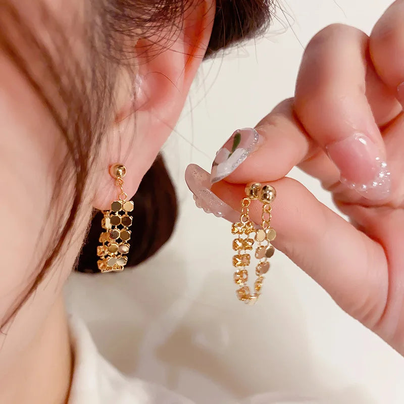 Geometric Tassel Earrings – Elegant & Trendy